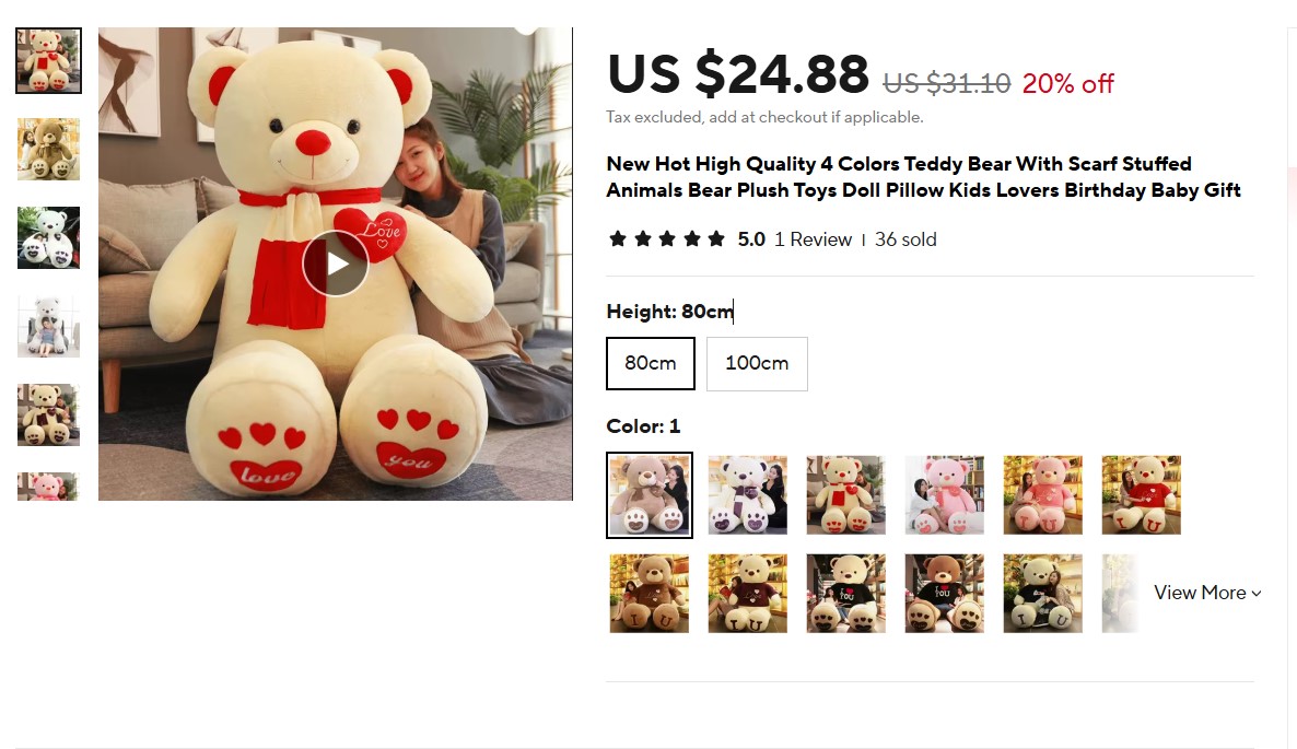 Teddy Bear With Scarf