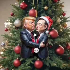 Trump and Elon Musk Acrylic Cartoon Pendant Funny Keychain